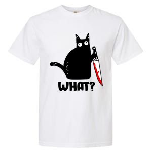 Halloween Cat what? Bloody Knife Garment-Dyed Heavyweight T-Shirt