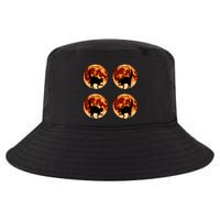 Halloween Cat with Full Moon Phases Cool Comfort Performance Bucket Hat