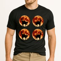 Halloween Cat with Full Moon Phases Cooling Performance Crew T-Shirt