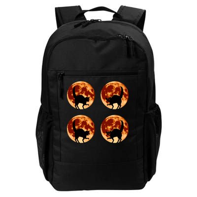 Halloween Cat with Full Moon Phases Daily Commute Backpack