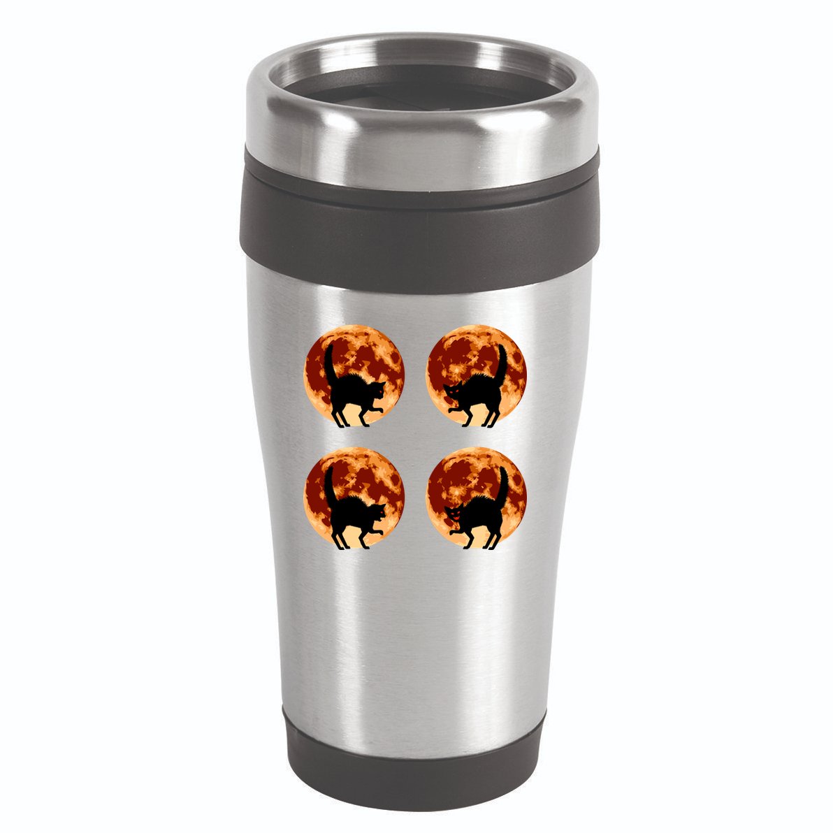 Halloween Cat with Full Moon Phases 16oz Travel Tumbler