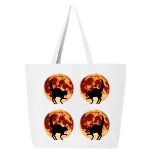 Halloween Cat with Full Moon Phases 25L Jumbo Tote