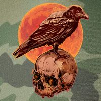 Halloween Cool Raven Crow Skull And Moon Legacy Tie Dye Trucker Hat