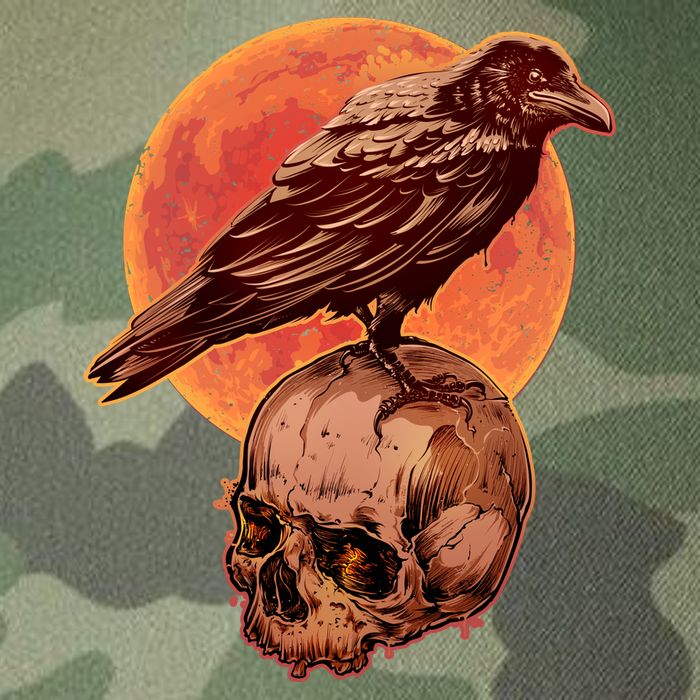 Halloween Cool Raven Crow Skull And Moon Legacy Tie Dye Trucker Hat