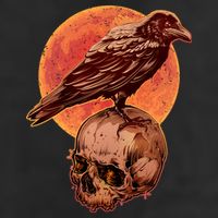 Halloween Cool Raven Crow Skull And Moon 25L Jumbo Tote