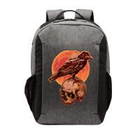 Halloween Cool Raven Crow Skull And Moon Vector Backpack