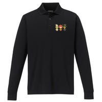 Halloween Creatures Pandemic Performance Long Sleeve Polo