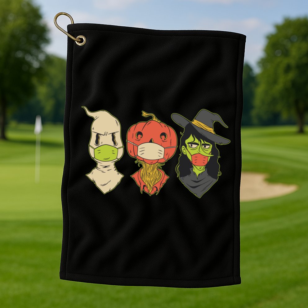 Halloween Creatures Pandemic Golf Towel