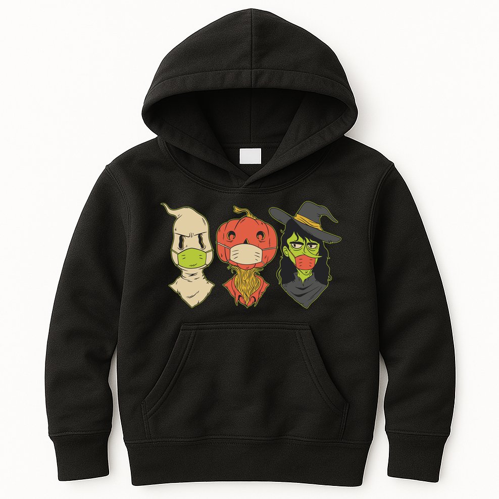 Halloween Creatures Pandemic Kids Hoodie