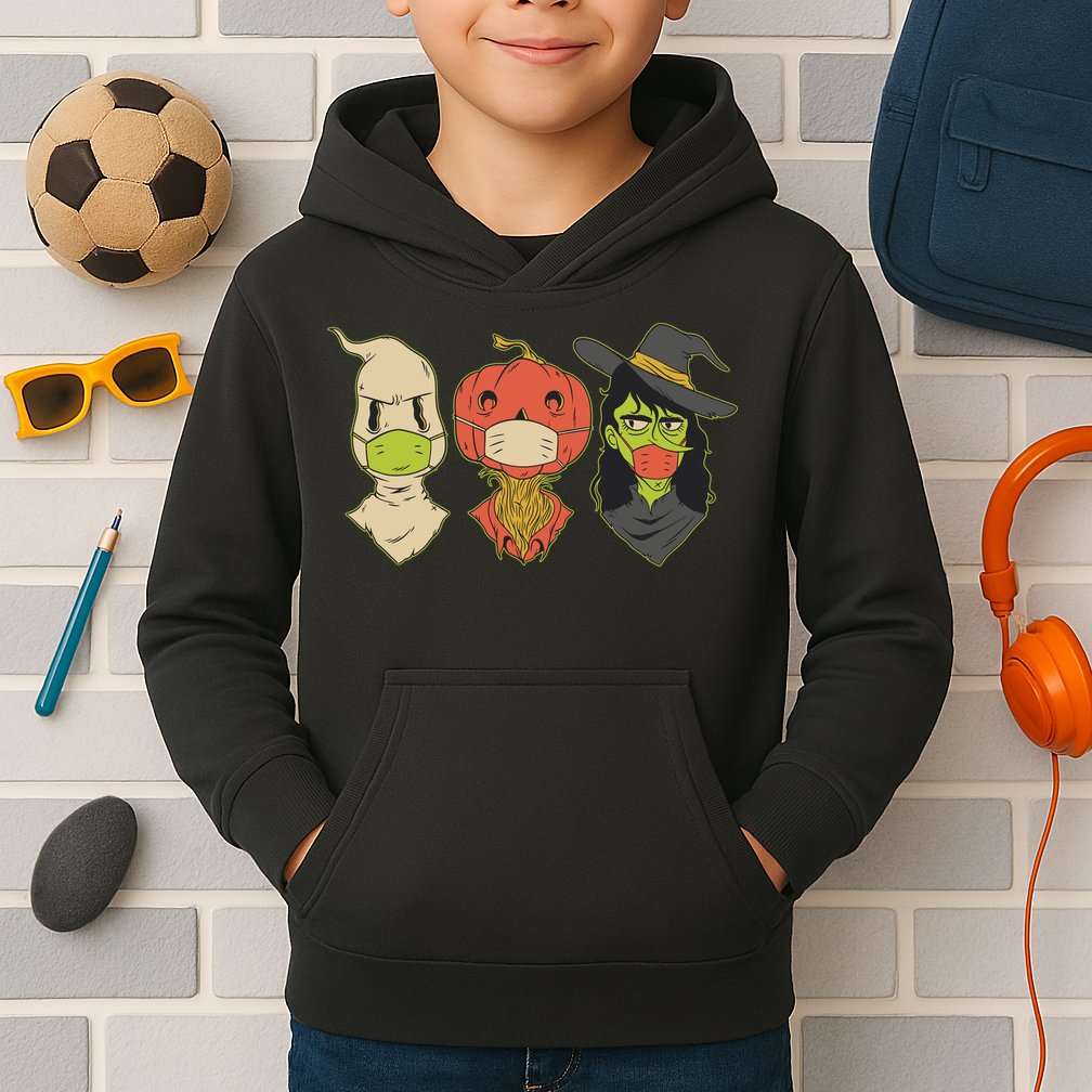 Halloween Creatures Pandemic Kids Hoodie