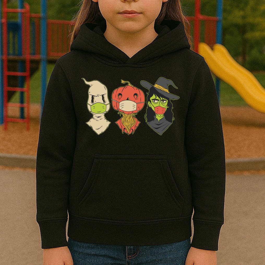 Halloween Creatures Pandemic Kids Hoodie