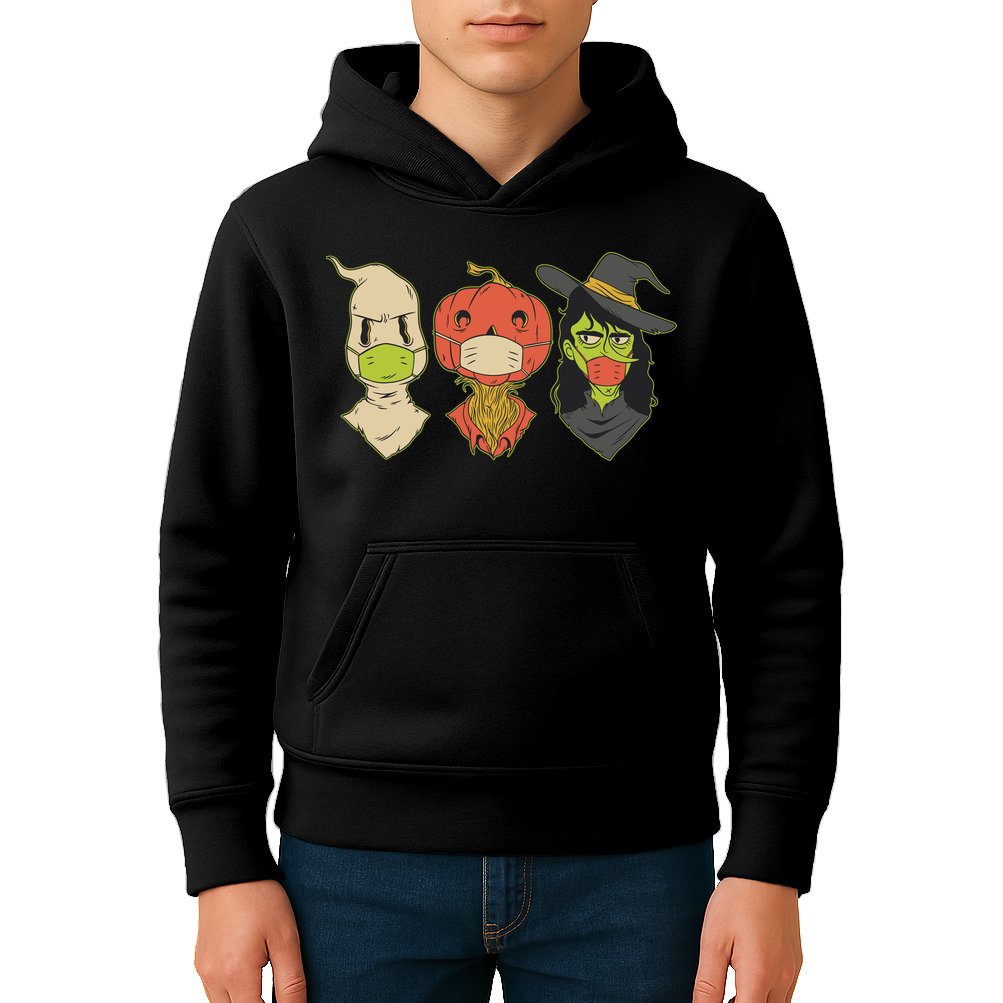 Halloween Creatures Pandemic Kids Hoodie