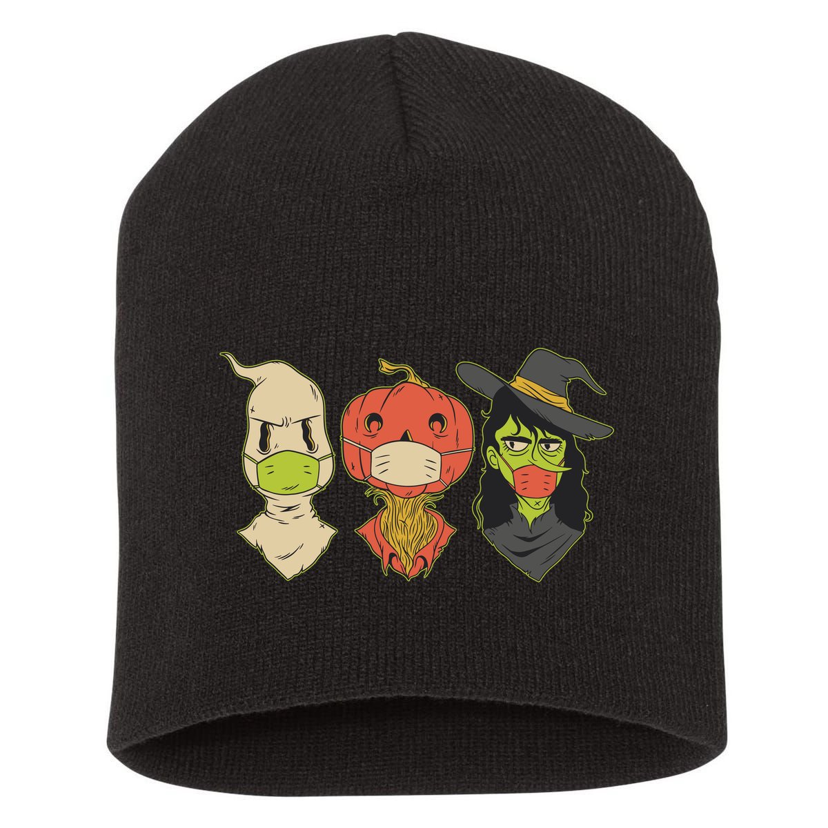 Halloween Creatures Pandemic Short Acrylic Beanie