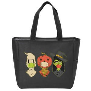 Halloween Creatures Pandemic Zip Tote Bag