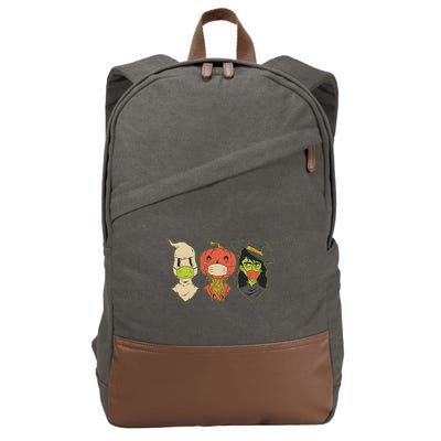 Halloween Creatures Pandemic Cotton Canvas Backpack