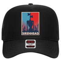 Halloween Creepy Sirenhead Vintage High Crown Mesh Back Trucker Hat