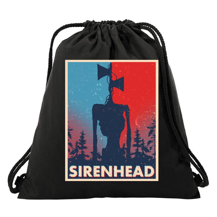 Halloween Creepy Sirenhead Vintage Drawstring Bag