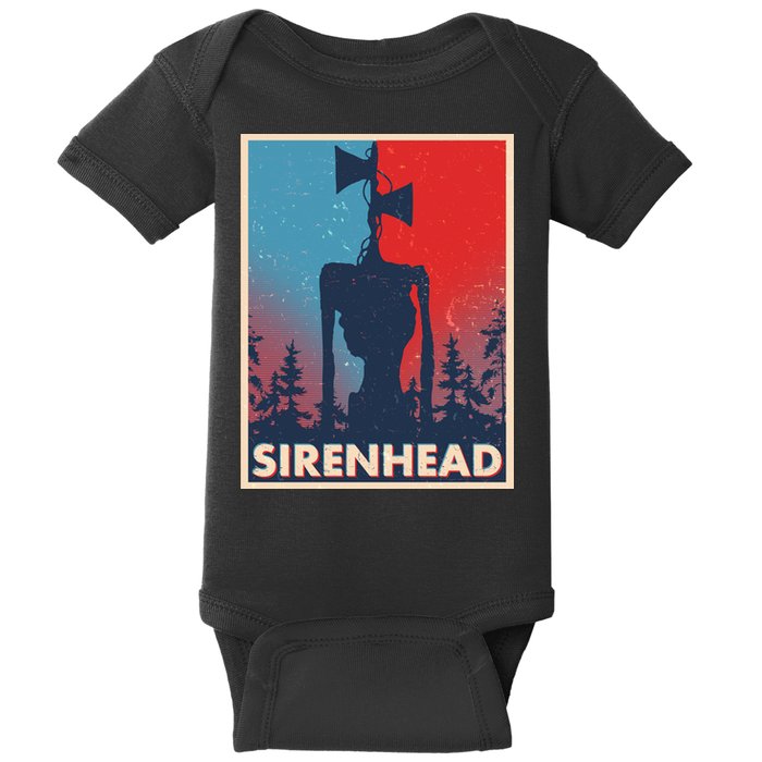Halloween Creepy Sirenhead Vintage Baby Bodysuit