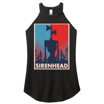 Halloween Creepy Sirenhead Vintage Women's Perfect Tri Rocker Tank