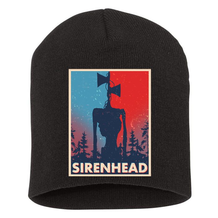 Halloween Creepy Sirenhead Vintage Short Acrylic Beanie