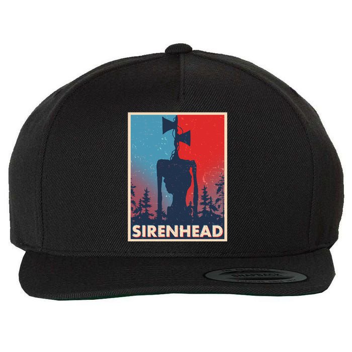 Halloween Creepy Sirenhead Vintage Wool Snapback Cap