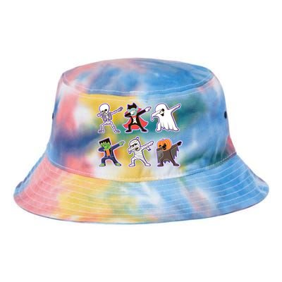 Halloween Cute Funny Dabbing Monsters Tie Dye Newport Bucket Hat