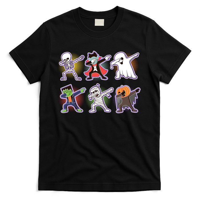 Halloween Cute Funny Dabbing Monsters T-Shirt