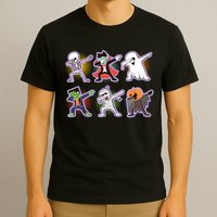 Halloween Cute Funny Dabbing Monsters T-Shirt