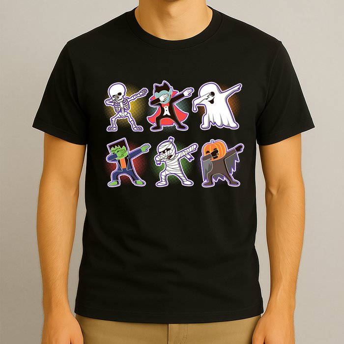 Halloween Cute Funny Dabbing Monsters T-Shirt