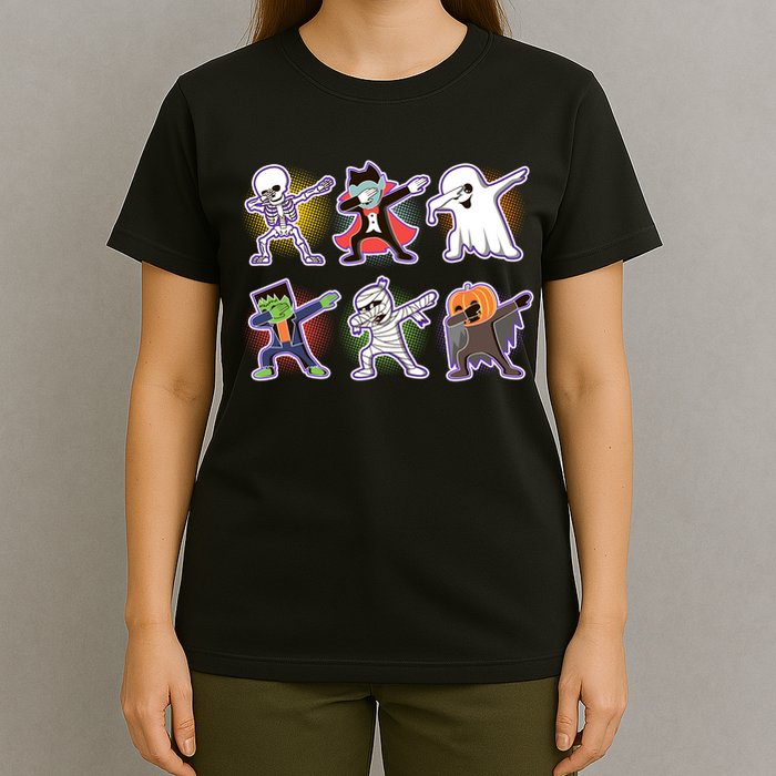 Halloween Cute Funny Dabbing Monsters T-Shirt