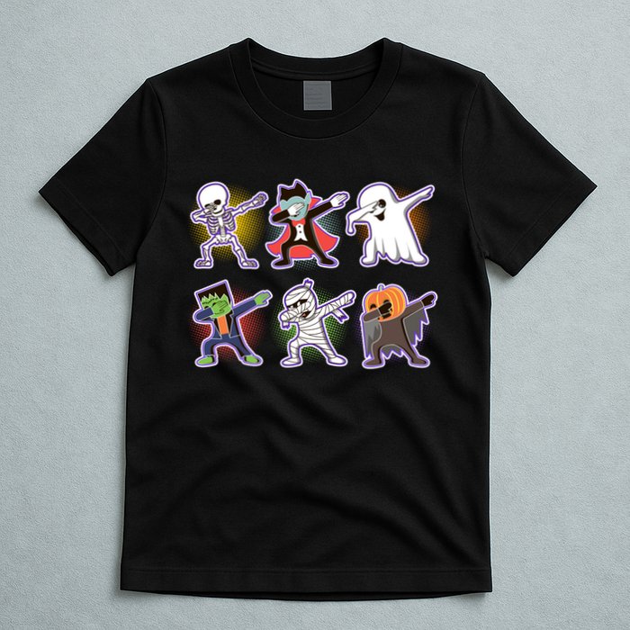 Halloween Cute Funny Dabbing Monsters T-Shirt