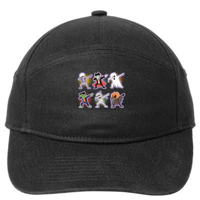 Halloween Cute Funny Dabbing Monsters 7-Panel Snapback Hat