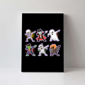 Halloween Cute Funny Dabbing Monsters Canvas