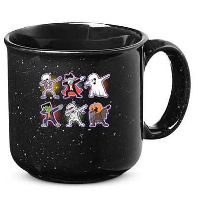 Halloween Cute Funny Dabbing Monsters 15oz Campfire Ceramic Mug