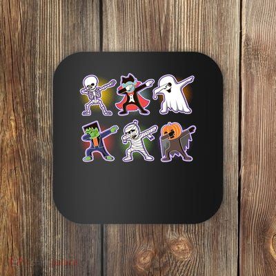 Halloween Cute Funny Dabbing Monsters Coaster