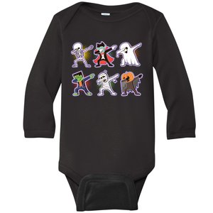 Halloween Cute Funny Dabbing Monsters Baby Long Sleeve Bodysuit