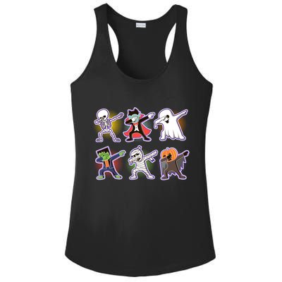 Halloween Cute Funny Dabbing Monsters Ladies PosiCharge Competitor Racerback Tank
