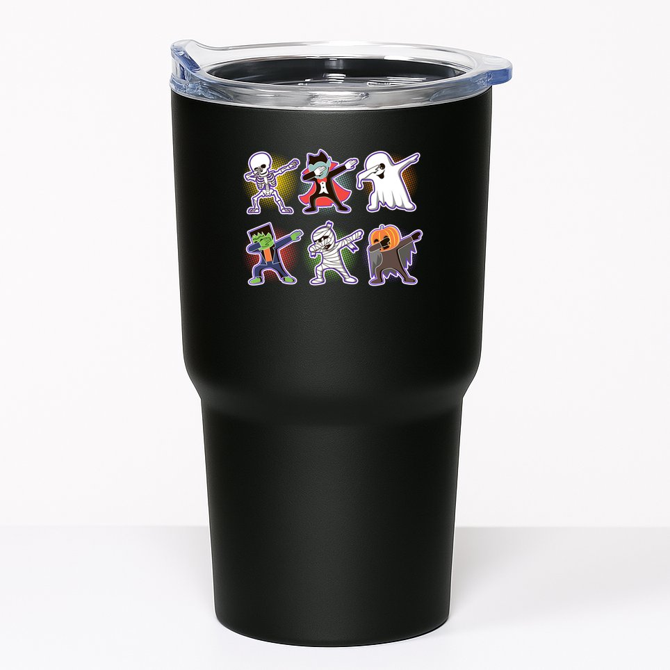 Halloween Cute Funny Dabbing Monsters Tumbler