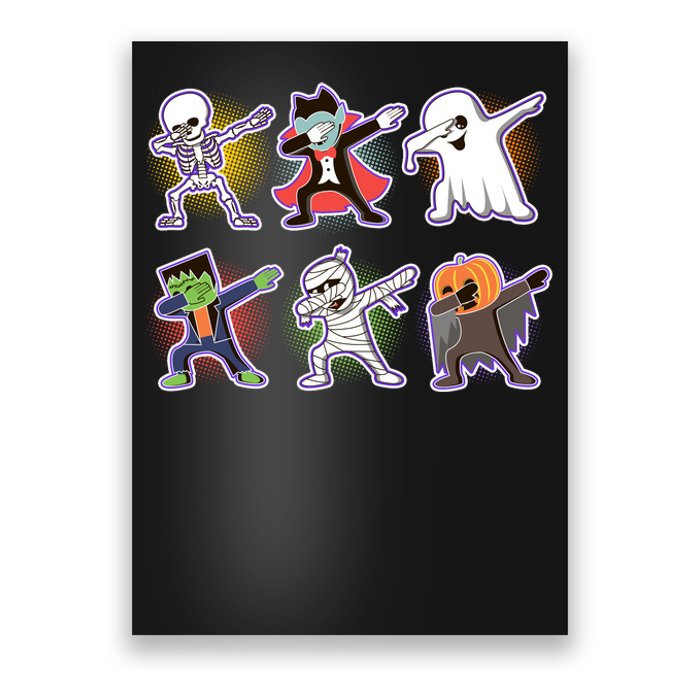 Halloween Cute Funny Dabbing Monsters Poster