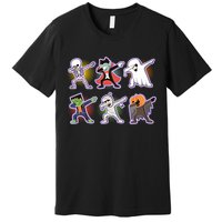 Halloween Cute Funny Dabbing Monsters Premium T-Shirt