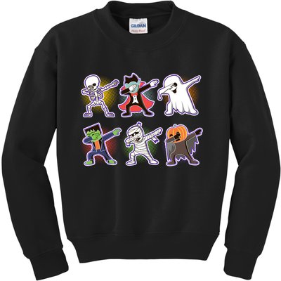 Halloween Cute Funny Dabbing Monsters Kids Sweatshirt