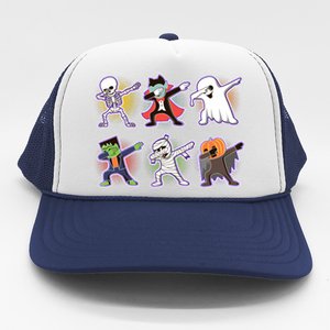 Halloween Cute Funny Dabbing Monsters Trucker Hat