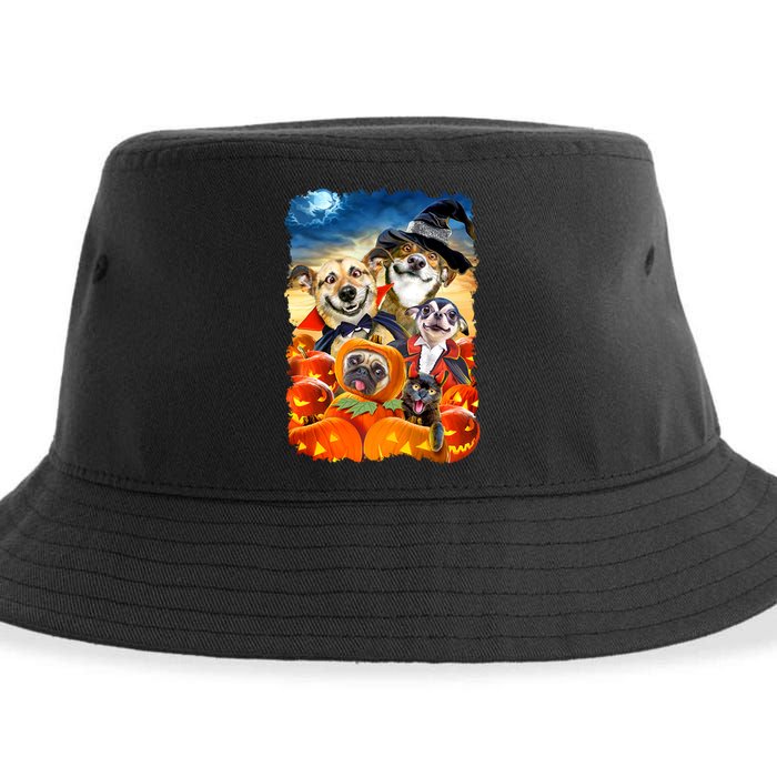 Halloween Dogs and Cats Selfie 2 Sustainable Bucket Hat