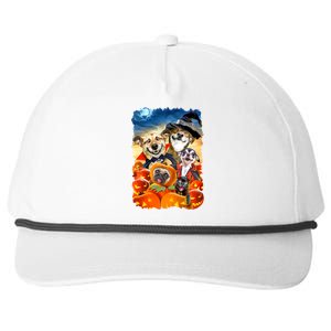 Halloween Dogs and Cats Selfie 2 Snapback Five-Panel Rope Hat