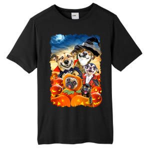 Halloween Dogs and Cats Selfie 2 Tall Fusion ChromaSoft Performance T-Shirt