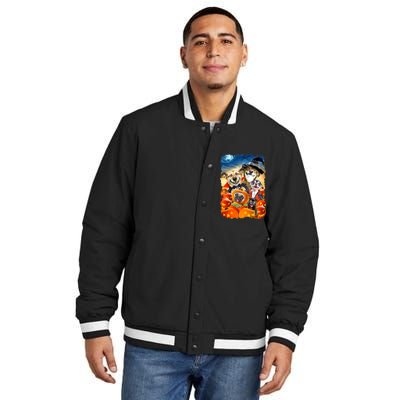 Halloween Dogs and Cats Selfie 2 Insulated Varsity Jacket