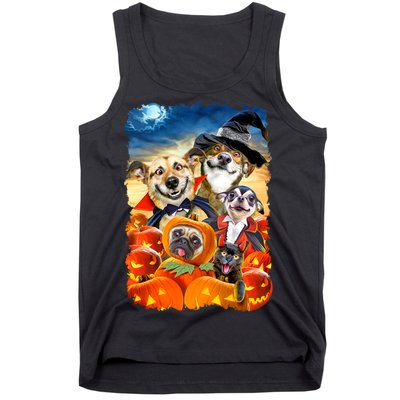 Halloween Dogs and Cats Selfie 2 Tank Top