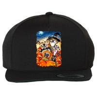 Halloween Dogs and Cats Selfie 2 Wool Snapback Cap