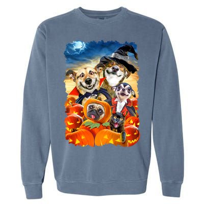 Halloween Dogs and Cats Selfie 2 Garment-Dyed Sweatshirt