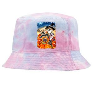 Halloween Dogs and Cats Selfie 2 Tie-Dyed Bucket Hat